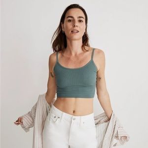 MADEWELL Seamless Crop Cami Faded Shale